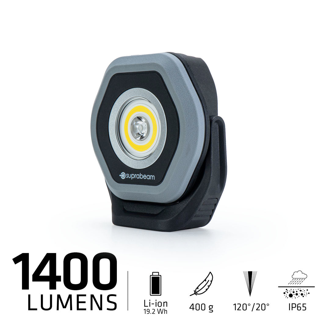 Lampe de travail rechargeable SupraBeam® I4r 1000 lumens - l'unité (livrée  avec adaptateur, câble usb-c) - MD-Tech
