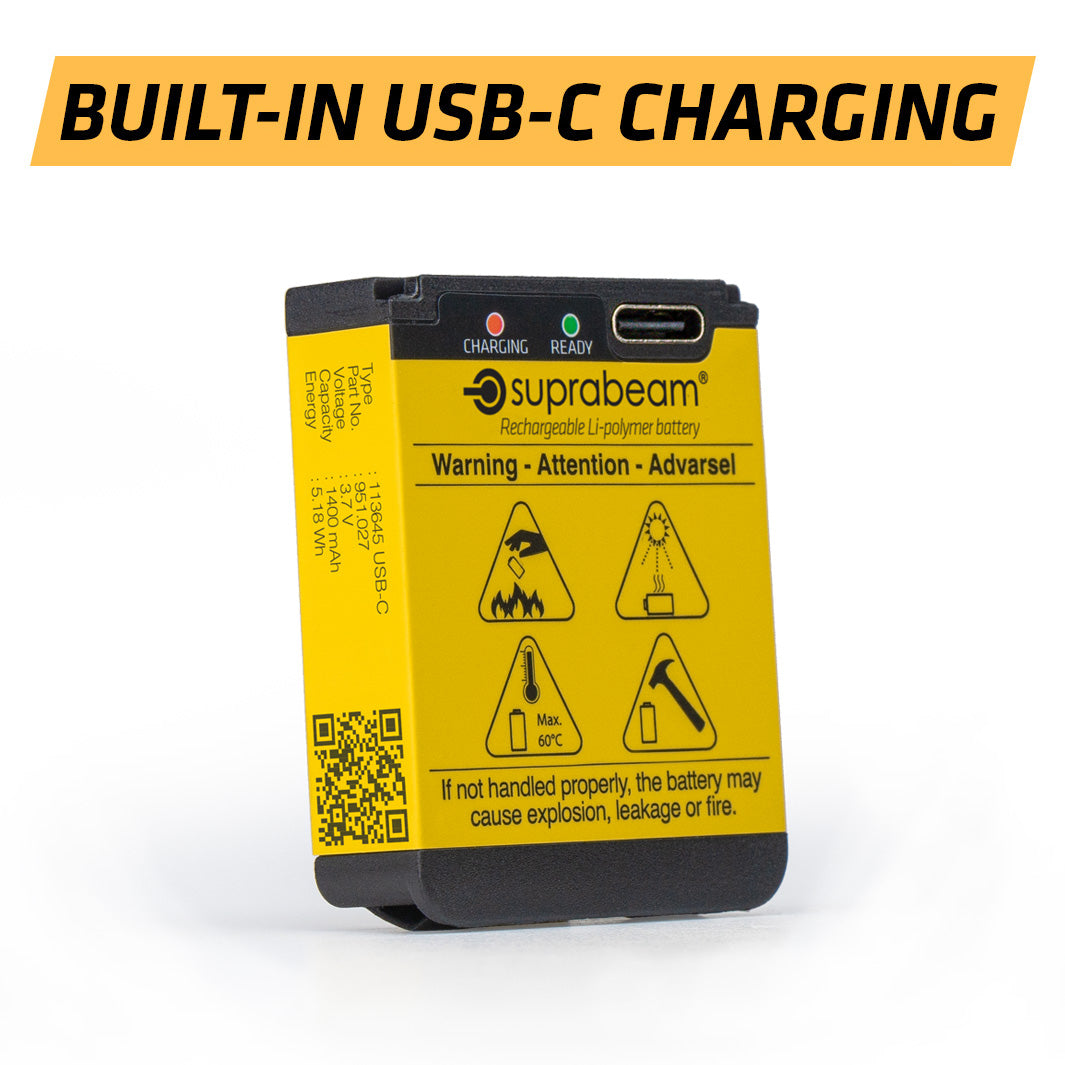 Li-po 1400mAh USB-C battery (V3air rechargeable)